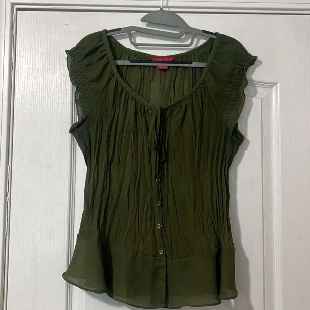 Olive green top